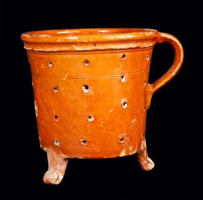 Redware Footed Collander