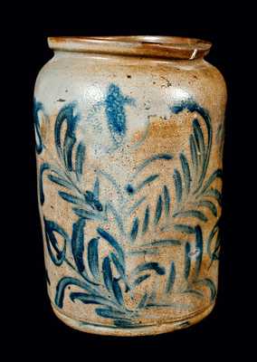 Heavily-Decorated Stoneware Crock, Baltimore circa 1825