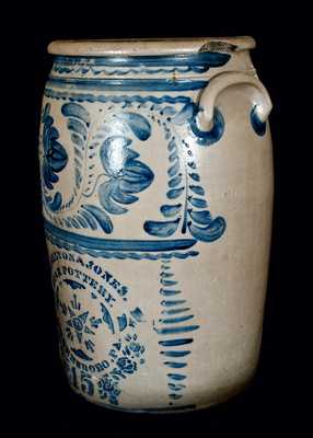 Monumental HAMILTON & JONES / STAR POTTERY 15 Gal. Stoneware Crock