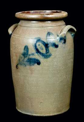 Western PA Stoneware Jar or Churn with Tulip Decoration