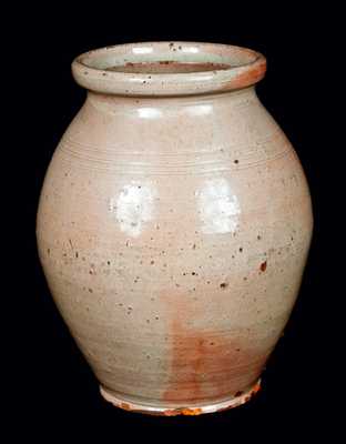 Very Rare William Burchnell, London, Ohio, Redware Jar