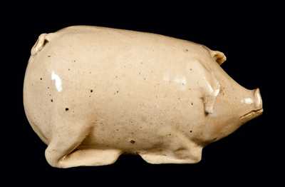 Stoneware Pig Bottle, Midwestern, late 19th century