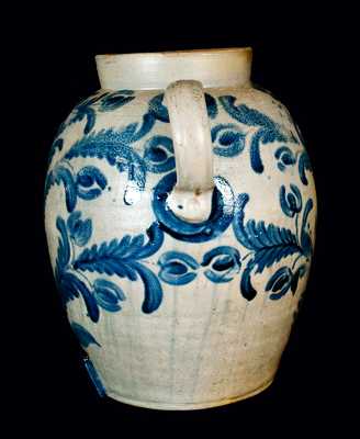 Important Baltimore Stoneware Water Cooler w/ Elaborate Decoration