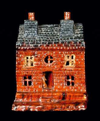 Redware Figure of a Detailed House, probably Pennsylvania