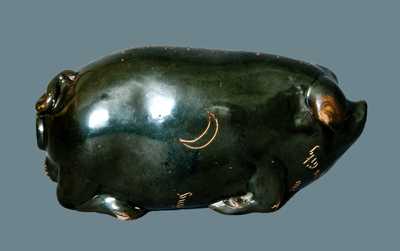 Anna Pottery California and Black Hills Railroad Map Pig Bottle