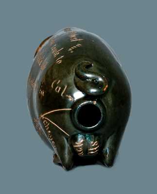 Anna Pottery California and Black Hills Railroad Map Pig Bottle