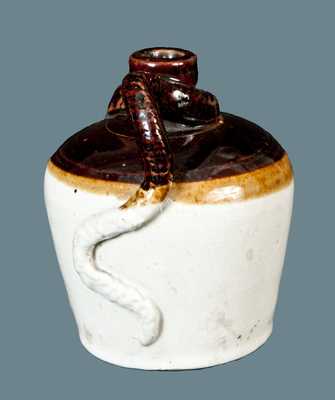 Midwestern Stoneware Snake Jug