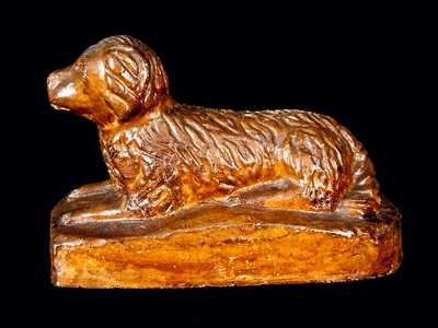 Ohio Stoneware Hand-Modeled Dog Figure