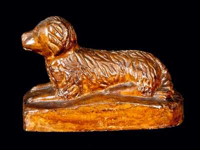 Ohio Stoneware Hand-Modeled Dog Figure