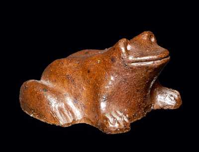 Sewertile Frog Figure Incised "Lyman Clark / 1931"