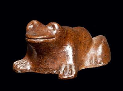 Sewertile Frog Figure Incised "Lyman Clark / 1931"