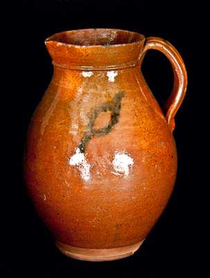 Ovoid Redware Pitcher