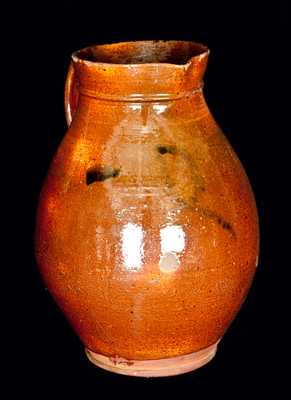 Ovoid Redware Pitcher