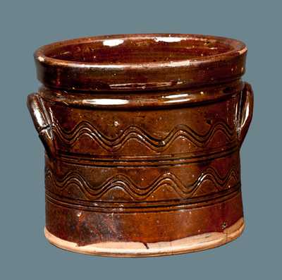 New York State Redware Tobacco Jar