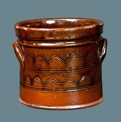 New York State Redware Tobacco Jar