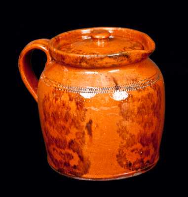 Redware Lidded Batter Pitcher