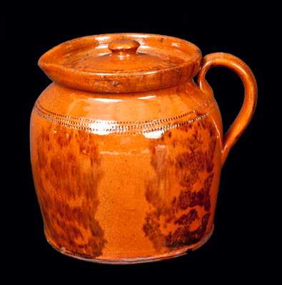 Redware Lidded Batter Pitcher