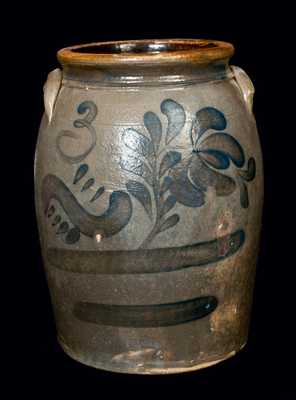 Three-Gallon Beaver, PA Stoneware Crock, attrib. E. Fowler