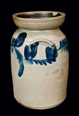 Rare Cobalt-Decorated Stoneware Churn, Remmey, Philadelphia