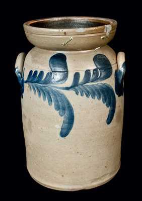 Rare Cobalt-Decorated Stoneware Churn, Remmey, Philadelphia