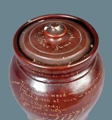 Outstanding Yale Stoneware Lidded Tobacco Jar