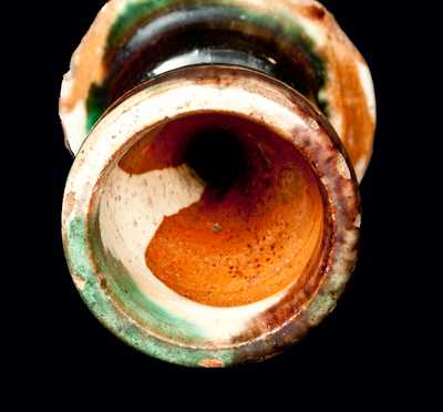 Strasburg, VA Multi-glazed Redware Eggcup