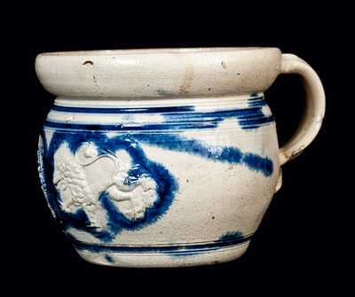 Westerwald Stoneware Chamber Pot with Applied Lions and Medallion