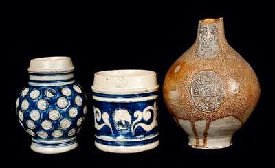 Lot of Three: Damaged German Stoneware Articles