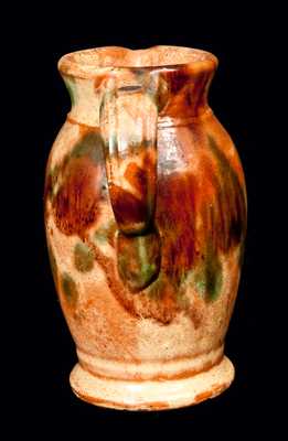Strasburg, VA Multi-glazed Redware Pitcher, Shenandoah Valley