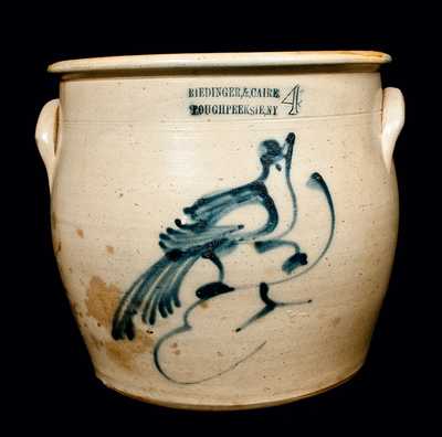 RIEDINGER & CAIRE / POUGHKEEPSIE, NY Stoneware Bird Crock