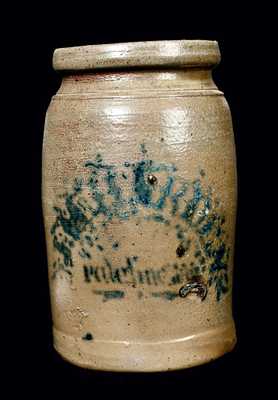 J.M. HARDEN / PALATINE, WV Stoneware Crock