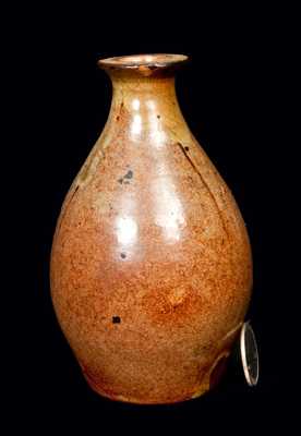 Rare and Fine Glazed Redware Vase, Maine