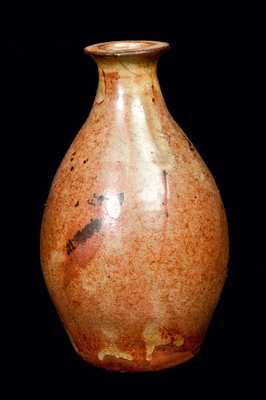 Rare and Fine Glazed Redware Vase, Maine