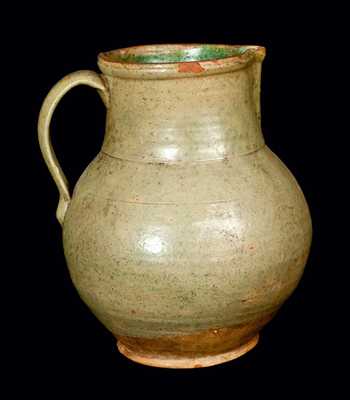 Copper-Glazed Redware Pitcher