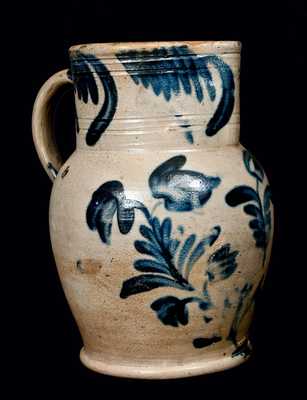 Heavily-Decorated Remmey Philadelphia Stoneware Pitcher