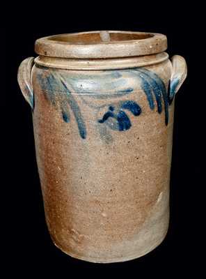 Cobalt-Decorated Stoneware Jar, Baltimore, Three-Gallon