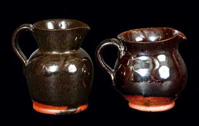 Lot of Two: Miniature Redware Pitchers