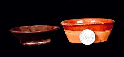 Lot of Two: Miniature Redware Dishes