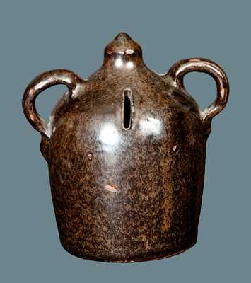 Western PA Stoneware Double-Handled Bank