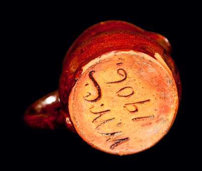 Dated 1906 Indiana Redware Pitcher