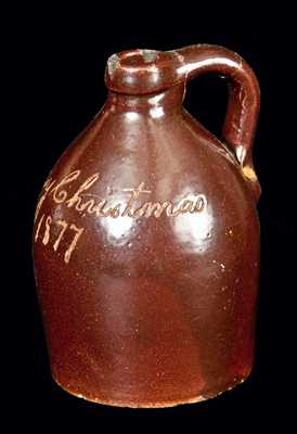 Merry Christmas Miniature Stoneware Script Jug