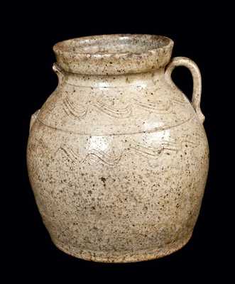 Small Early Edgefield Stoneware Jar with Open Handles