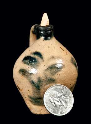 Miniature Ovoid New York State Stoneware Jug