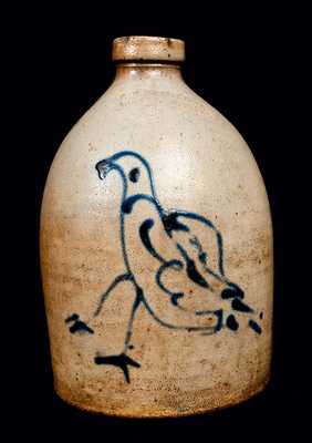 F. B. NORTON /WORCESTER, MASS Stoneware Jug with Bird