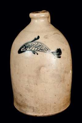 Stoneware Jug with Fish Decoration