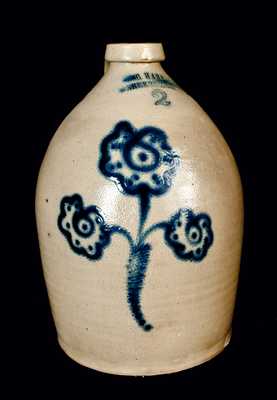 C. HART / SHERBURNE Stoneware Jug with Flowers