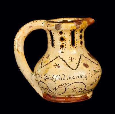 1810 English Redware Puzzle Jug