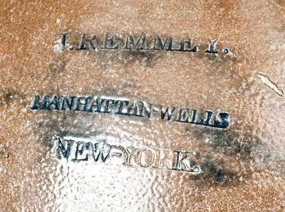 J. REMMEY MANHATTAN-WELLS NEW-YORK Stoneware Jug