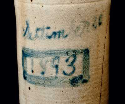 Rare ATHENS POTTERY Stoneware Umbrella Stand Dated 1893