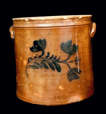 3 Gal. Floral-Decorated Stoneware Crock